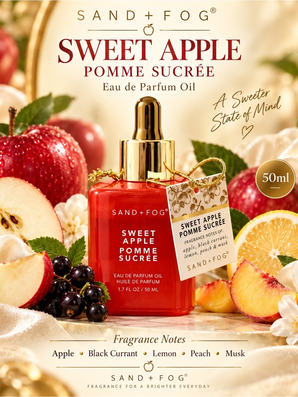 SAND+FOG Sweet Apple Eau de Parfum Oil - Red